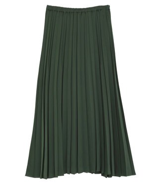 Green Parks サテン変形プリーツスカート Green