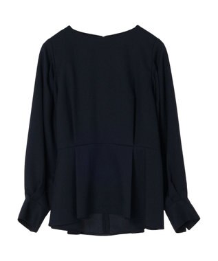 Green Parks ｅｆ－ｄｅ　ペプラムブラウス Dark Navy