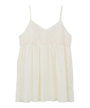 Green Parks テープ刺繍ビスチェ Ivory