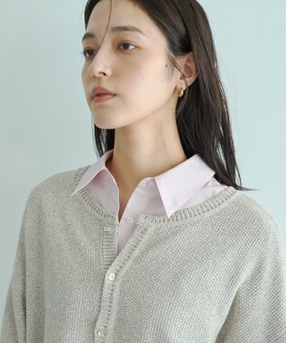 YECCA VECCA 2wayヘンリーネックルーズニット Beige