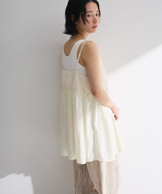 Green Parks テープ刺繍ビスチェ Ivory