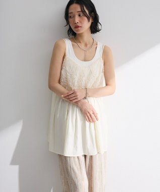 Green Parks テープ刺繍ビスチェ Ivory