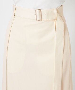 NAVE 【Nave・セットアップ可】ウールポリエステルツイルスカート アイボリー系