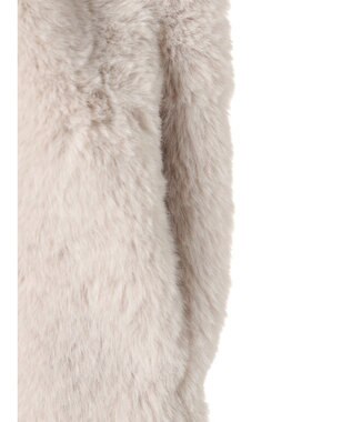 AMERICAN HOLIC 丈違いフェイクファーベスト Gray Beige