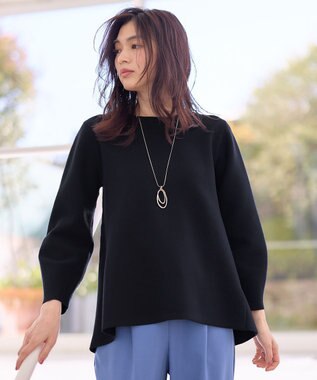 ANY ミラノリブチュニック丈ニット ネイビー