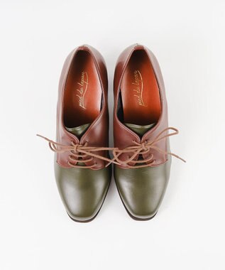 BONTRE 【pied du lapan/ピエドラパン】レースアップヒールパンプス/50679ZE カーキ