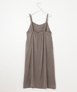 J.PRESS LADIES L 【洗える】マロンサテン キャミソール ワンピース ブラウン系