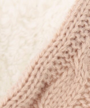 組曲 KIDS 【Fサイズ】ボアコンビ ニットマフラー ミルクティー系