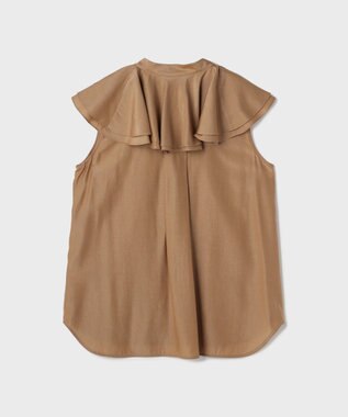GRACE CONTINENTAL フリルスキッパーブラウス キャメル