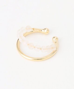 J.PRESS LADIES 【WEB限定】2way 天然石 イヤカフ リング ピンク系