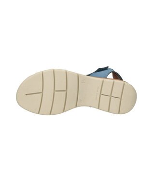 INTER-CHAUSSURES 【Marila】異素材コンビウエッジサンダル ブルーコンビ