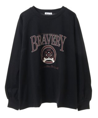 CRAFT STANDARD BOUTIQUE ラグランフロッキープリントＴｅｅ Black