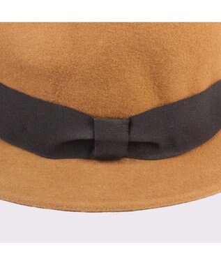 ATRENA 【UNISEX】グログラン巻きマニッシュ 中折れハット Lサイズ ベージュ