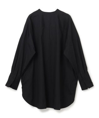 JOSEPH ポプリン　ノーカラープルオーバーブラウス Black