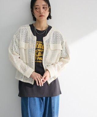 Green Parks Ｉ　レースシャツブルゾン Ivory