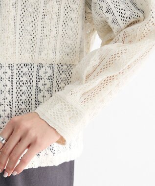 Green Parks Ｉ　レースシャツブルゾン Ivory