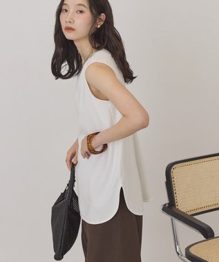 AMERICAN HOLIC ラウンドヘムタンクトップ Off White