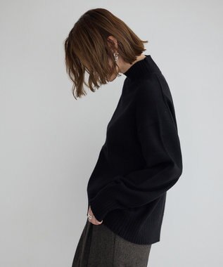 YECCA VECCA ワイドリブニット Black