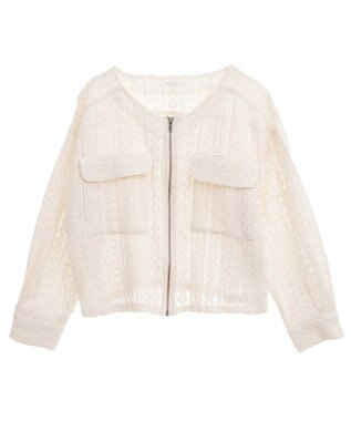 Green Parks Ｉ　レースシャツブルゾン Ivory