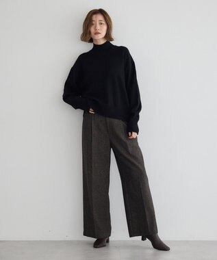 YECCA VECCA ワイドリブニット Black