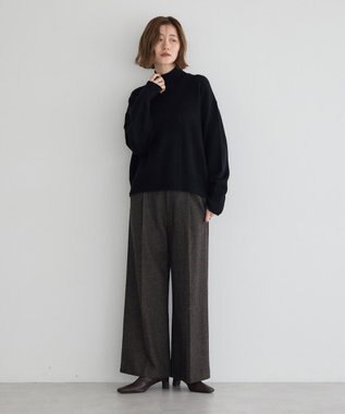 YECCA VECCA ワイドリブニット Black