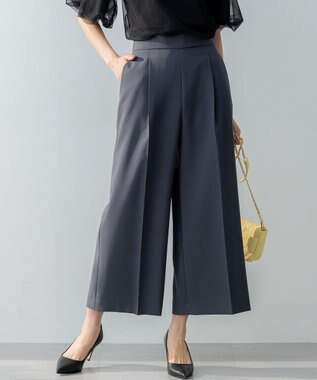 組曲 L 【ストレッチ・イージーケア】オシャクロス ガウチョパンツ 【WEB限定】ミディアムグレー系9