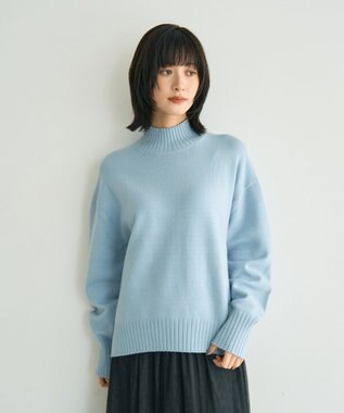 YECCA VECCA ワイドリブニット Light Blue