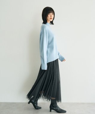 YECCA VECCA ワイドリブニット Light Blue