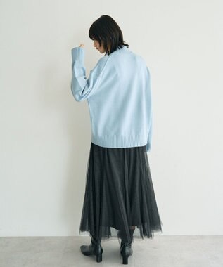 YECCA VECCA ワイドリブニット Light Blue
