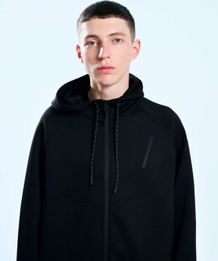 UNFILO 【ユニセックス】ストレッチ コンビパーカー ブラック系