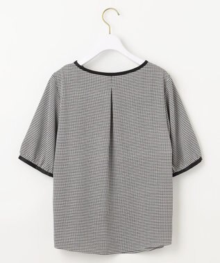 ANY SIS L 【洗える】 バイカラータック ブラウス 千鳥