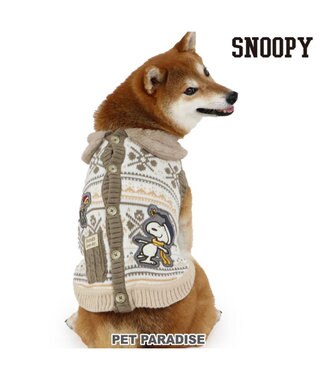  スヌーピー スケート ニット 《 ホワイト》 中型犬 大型犬