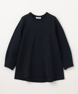 ANY ミラノリブチュニック丈ニット ネイビー