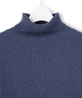 J.PRESS YORK STREET 【WOMEN】リブタートルニット ダルブルー系