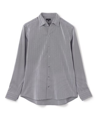 JOSEPH HOMME クレイジーツイルへリンボン　イタリアンカラーシャツ ブラック系1