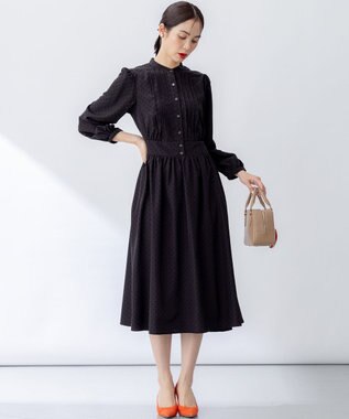 組曲 【WEB限定】ドットフロッキー ワンピース ブラック系5