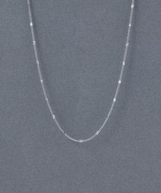 Phoebe 〈金属アレルギー対応〉ポイントチェーンステーションネックレス/シルバー シルバー