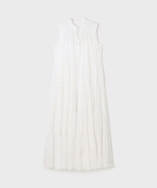 GRACE CONTINENTAL ティアードマキシカフタンワンピース ホワイト