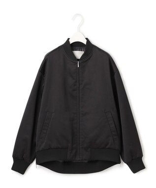 ICB 【洗える】 マットサテン MA-1ブルゾン ブラック系