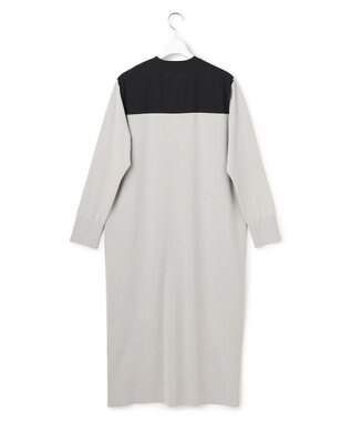 ICB L クリアレーヨンストレッチ ニットワンピース オリーブグレー