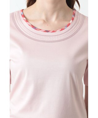 DAKS チェック スパンコール Tシャツ キャニオンサンセット