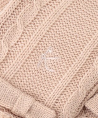 組曲 KIDS 【Fサイズ】ボアコンビ ニットマフラー ミルクティー系