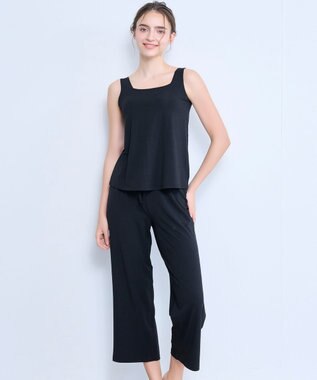 BRADELIS New York 【モアナモリーズ】森みなのオーガニックコットン混エアリーロングパンツ26 ブラック