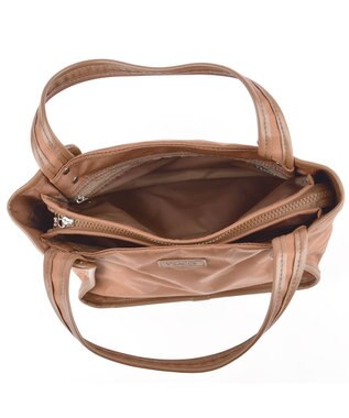 Y'SACCS ヒートエンボス ポルカドットトート Sサイズ チョコ