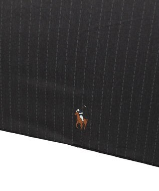 MOONBAT 【自動開閉】POLO RALPH LAUREN 折りたたみ傘  メンズ ストライプ ワンポイント刺繍 大きめ60cm ブラック