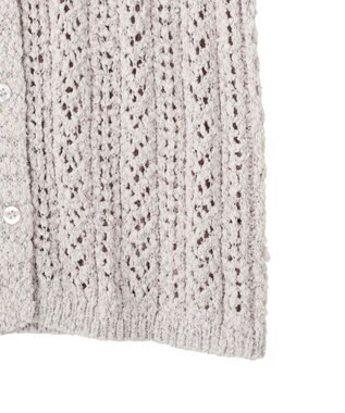 earth music&ecology 【予約】透かし編みニットキャミビスチェ ライトグレー