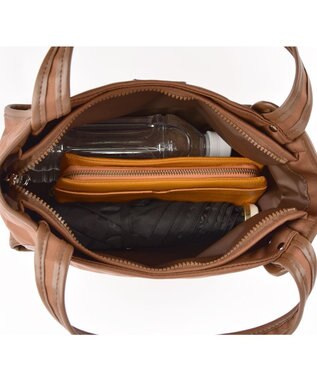 Y'SACCS ヒートエンボス ポルカドットトート Sサイズ チョコ