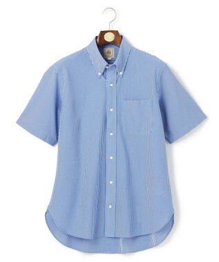 J.PRESS MEN 【夏に嬉しい高機能】カノコインレイ マイクロストライプパッチポケット シャツ/B.D. ブルー系1
