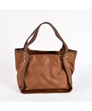 Y'SACCS ヒートエンボス ポルカドットトート Sサイズ チョコ