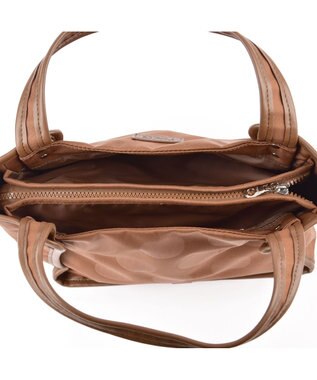 Y'SACCS ヒートエンボス ポルカドットトート Sサイズ チョコ